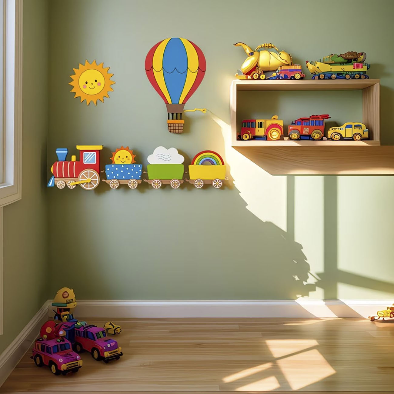 6Pcs Wooden Kids Wall Decor Se - Woodworking For Beginners ulasan dan harga