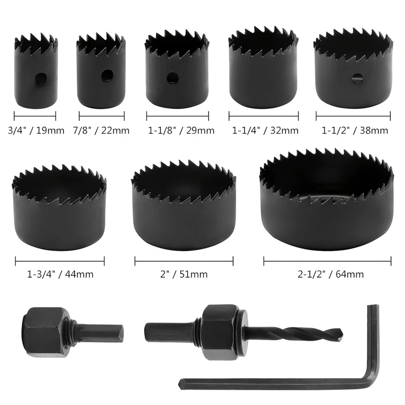 8pcs Woodworking Hole Saw Kit  - Woodworking Drill ulasan dan harga
