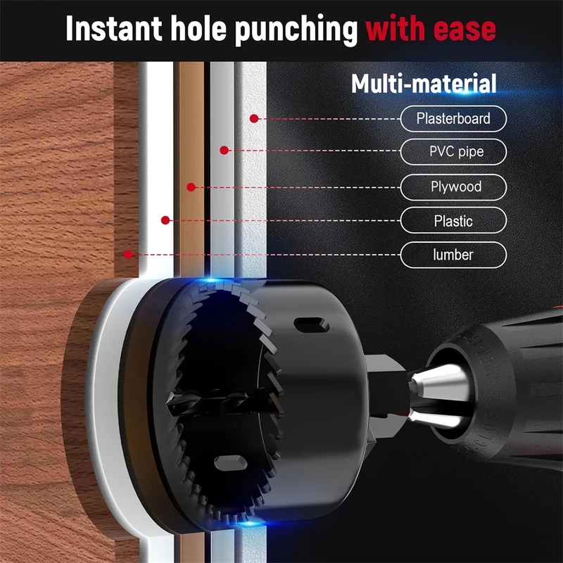 8pcs Woodworking Hole Saw Kit  - Woodworking Drill ulasan dan harga