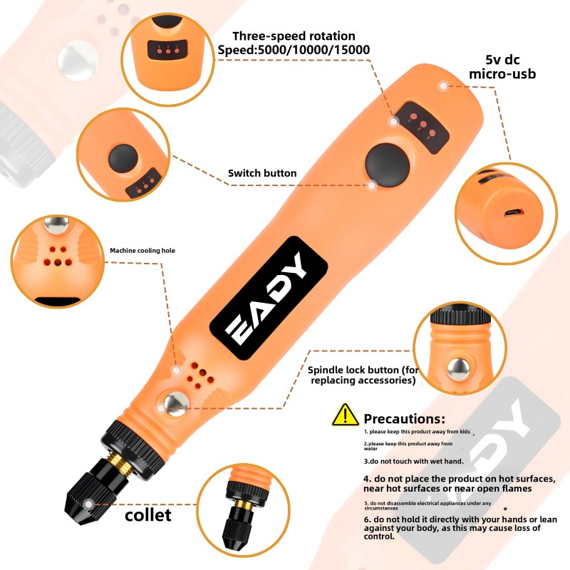 USB Cordless Rotary Tool Kit – - Woodworking Power Tools ulasan dan harga