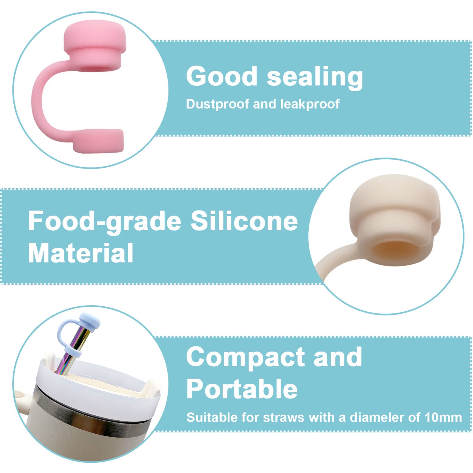 2026 Straw Covers Cap Reusable - Hand Plane Stanley ulasan dan harga