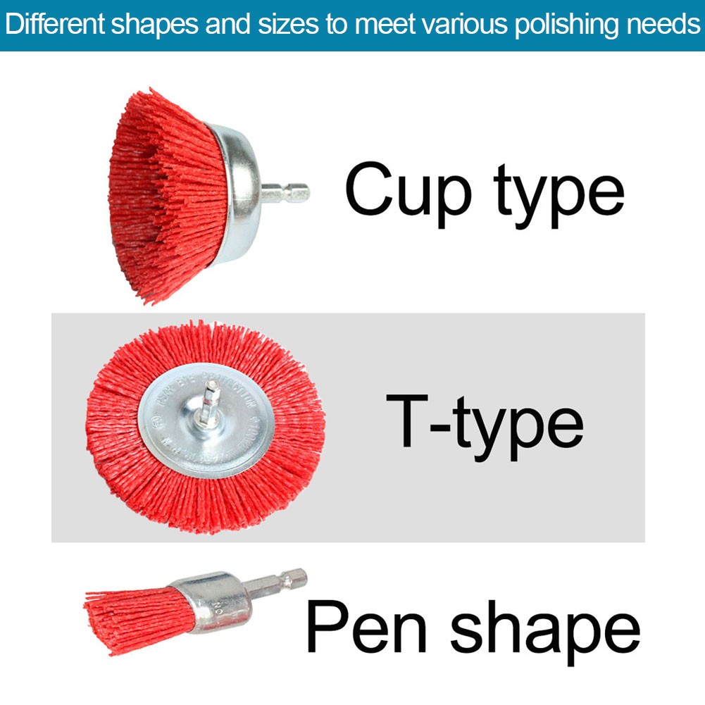 Nylon Cup Brush Abrasive Wire  - Woodworking Drill ulasan dan harga