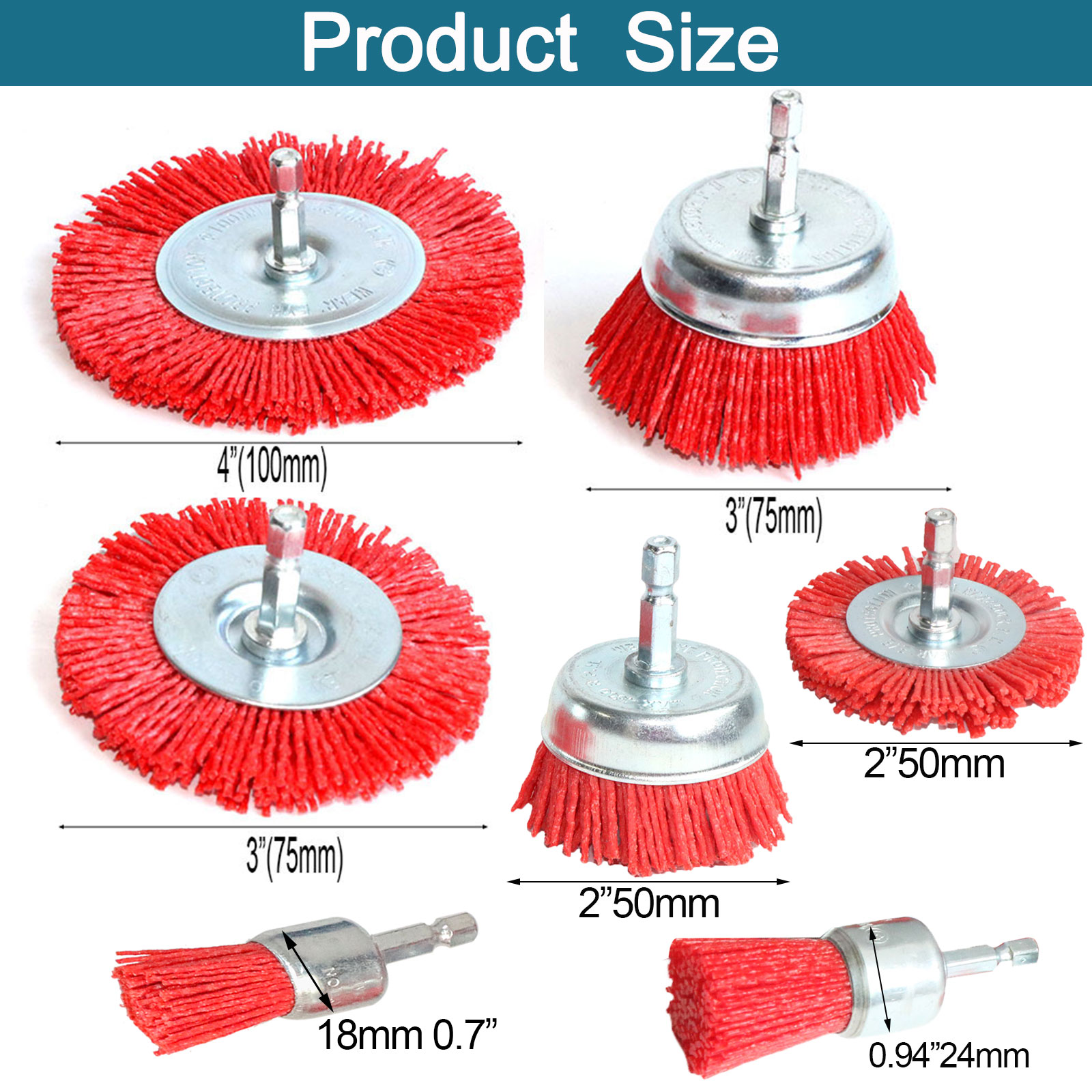 Nylon Cup Brush Abrasive Wire  - Woodworking Drill ulasan dan harga