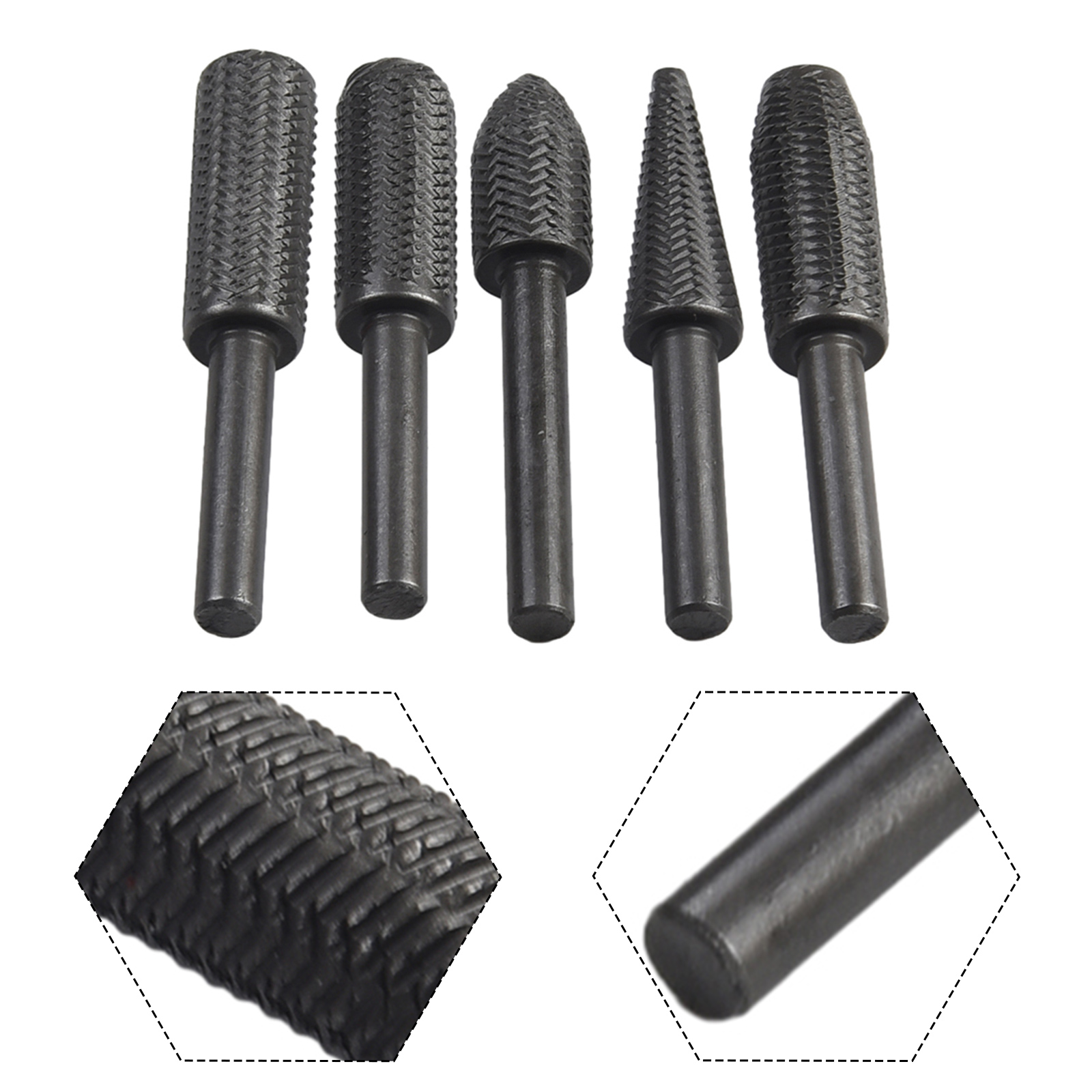 5Pcs Double Cut Rotary Rasp Fi - Woodworking Files And Rasps ulasan dan harga