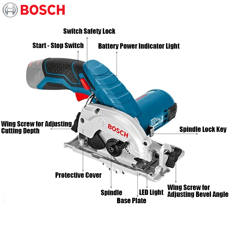 BOSCH GKS 12V-LI Electric Circ - Woodworking Electric Saw ulasan dan harga