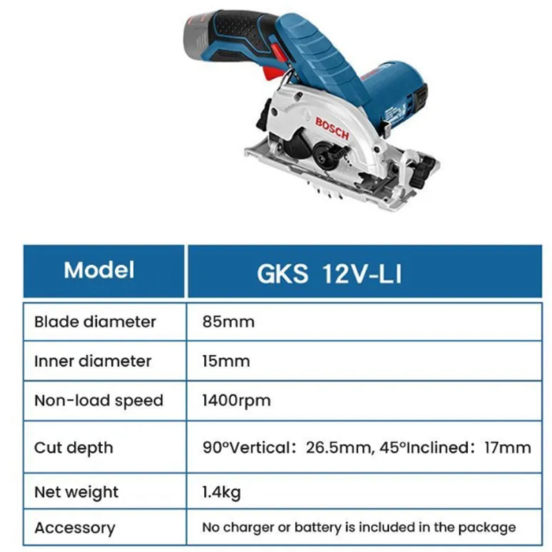 BOSCH GKS 12V-LI Electric Circ - Woodworking Electric Saw ulasan dan harga