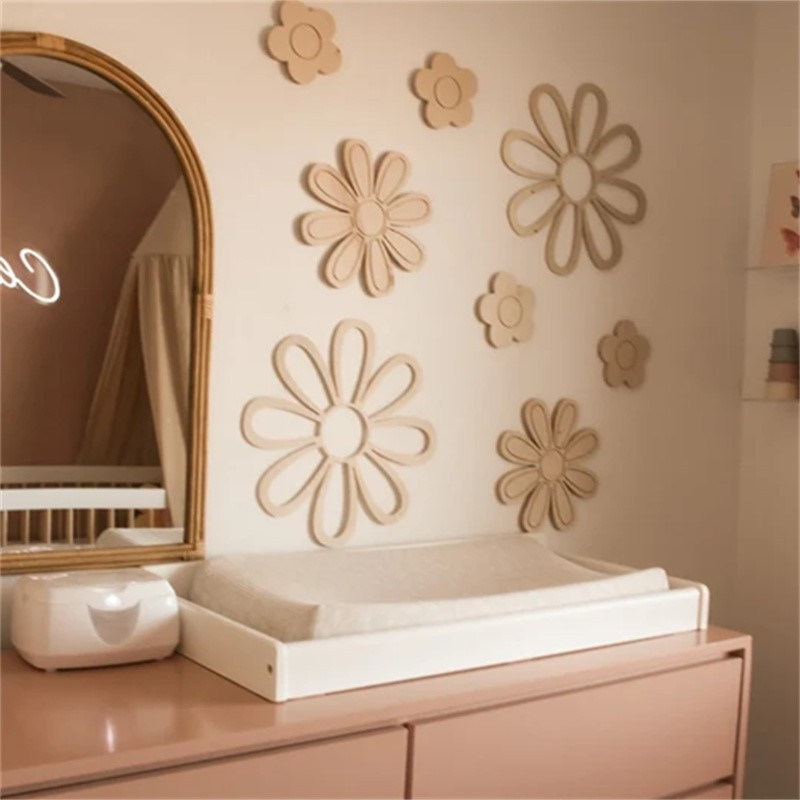 Ins Wooden Daisy Wall Flowers  - Woodworking For Beginners ulasan dan harga