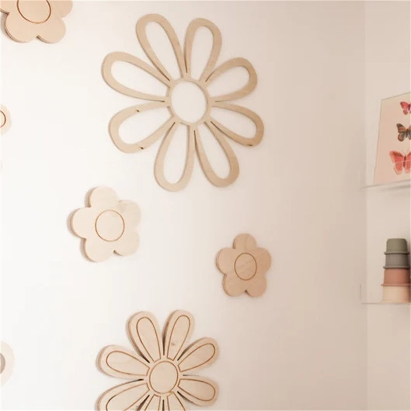Ins Wooden Daisy Wall Flowers  - Woodworking For Beginners ulasan dan harga