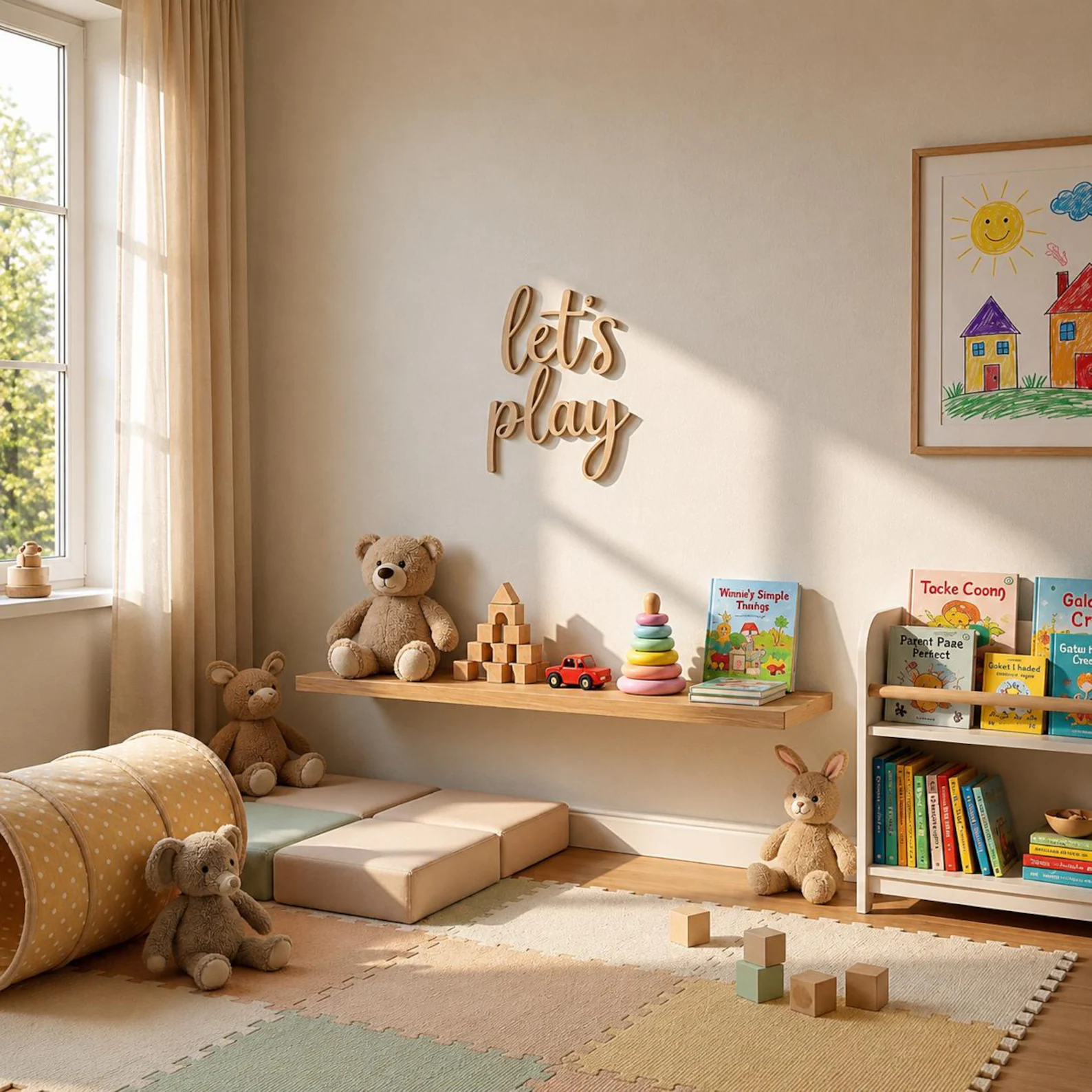 Let's Play Wooden Wall Sign, P - Woodworking For Beginners ulasan dan harga