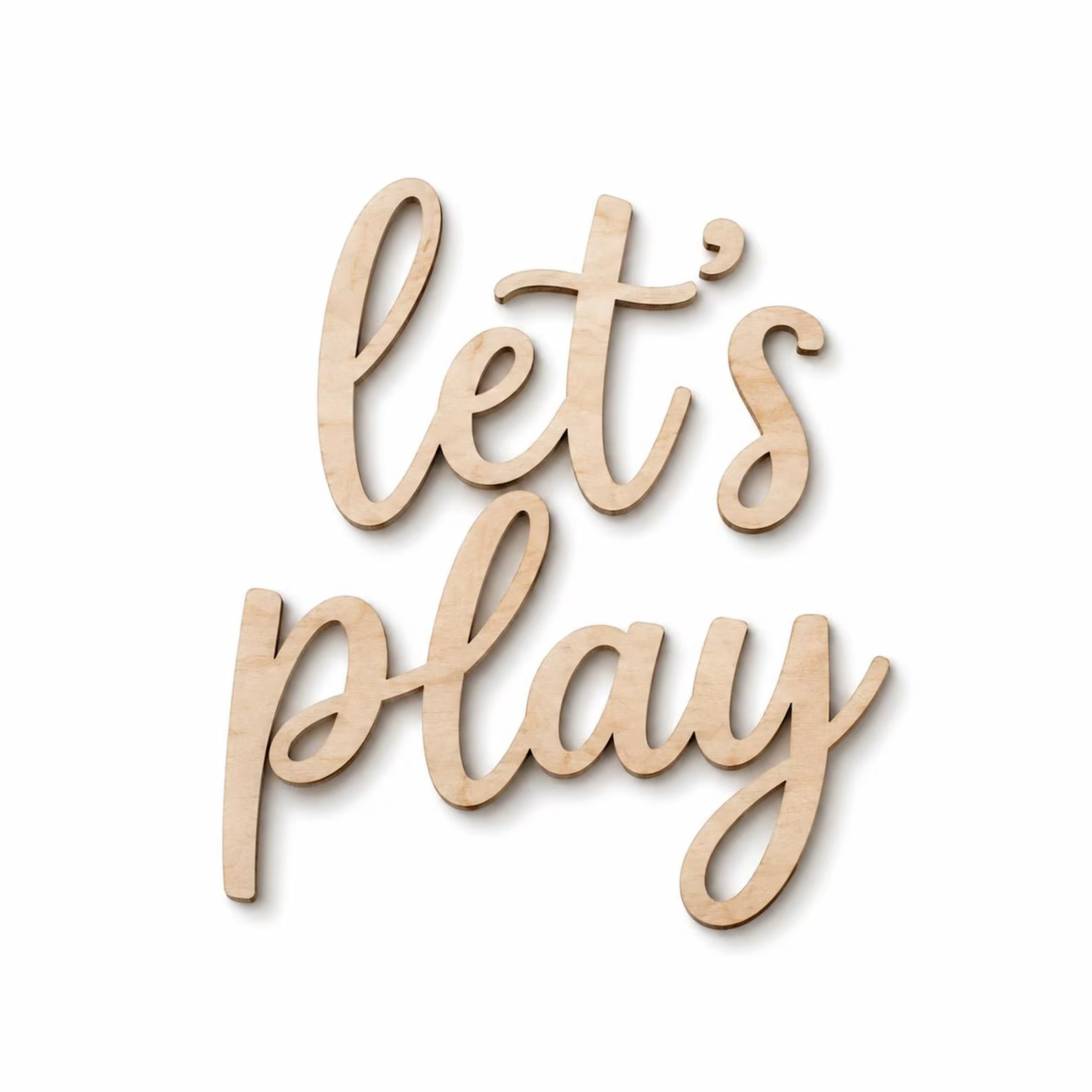 Let's Play Wooden Wall Sign, P - Woodworking For Beginners ulasan dan harga