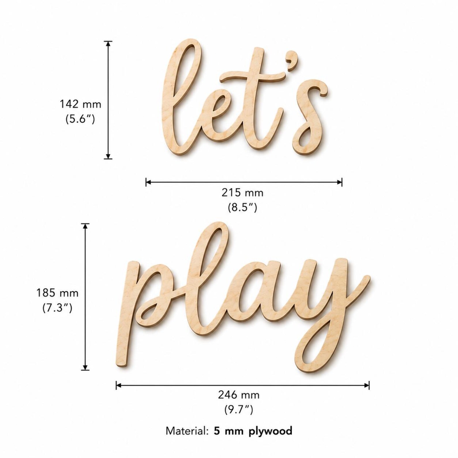 Let's Play Wooden Wall Sign, P - Woodworking For Beginners ulasan dan harga