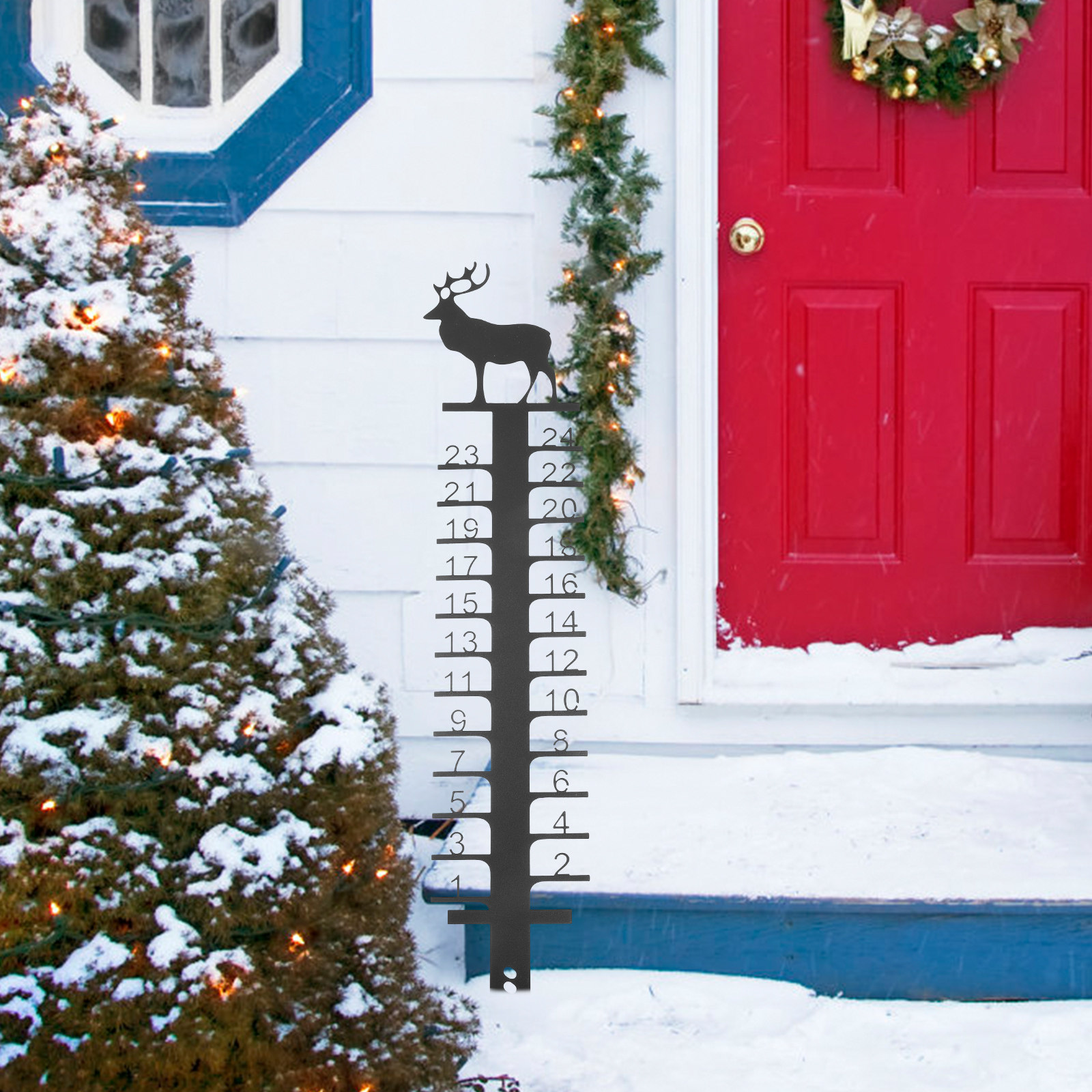 Xmas Snow Gauge Metal Snow Mea - Woodworking Xmas Decorations ulasan dan harga