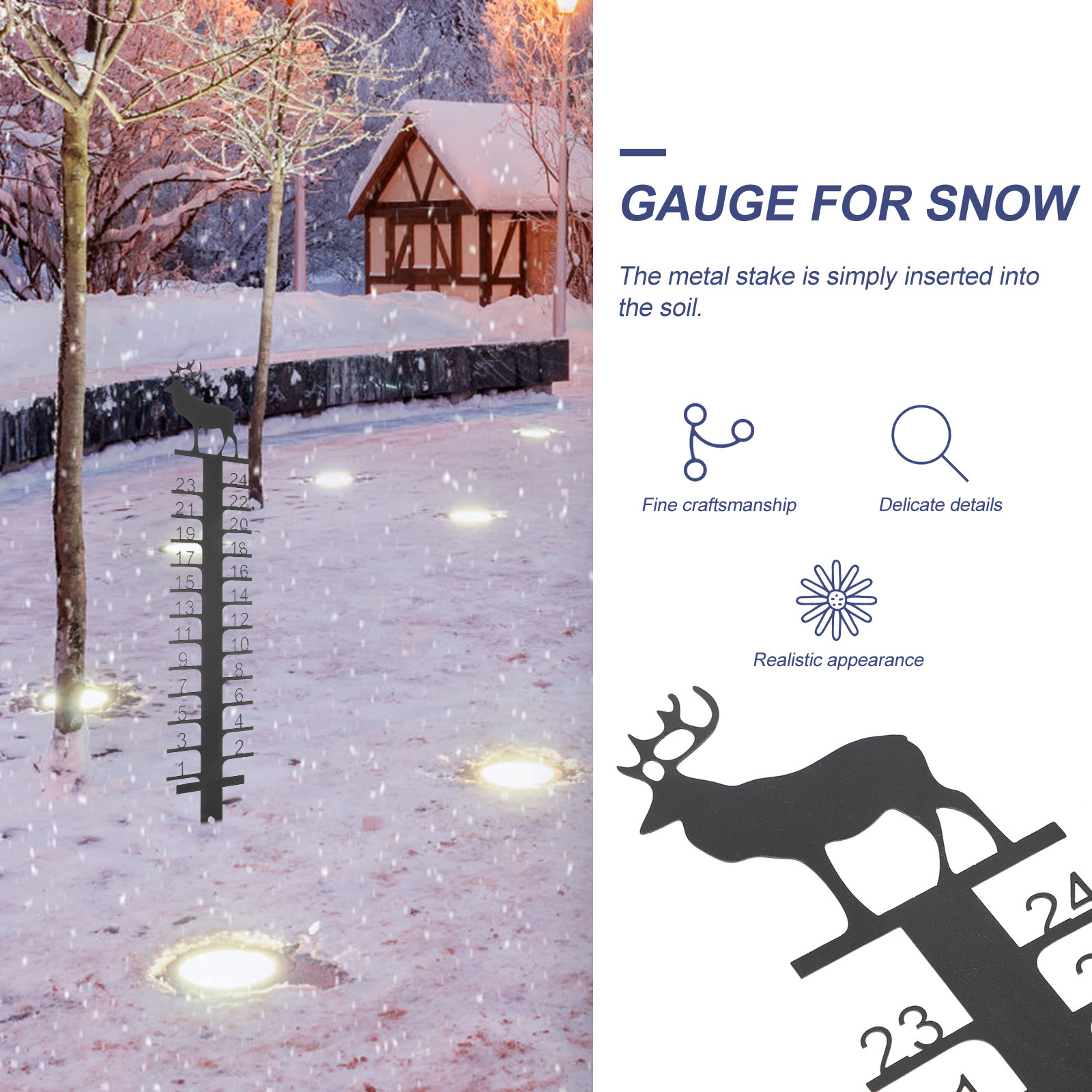 Xmas Snow Gauge Metal Snow Mea - Woodworking Xmas Decorations ulasan dan harga